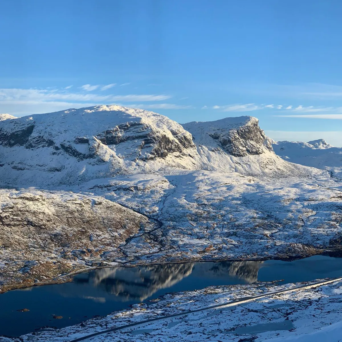 Mykje besøk på Haukelifjell i det siste. I morgontimane i dag med nysno og -2,5c.