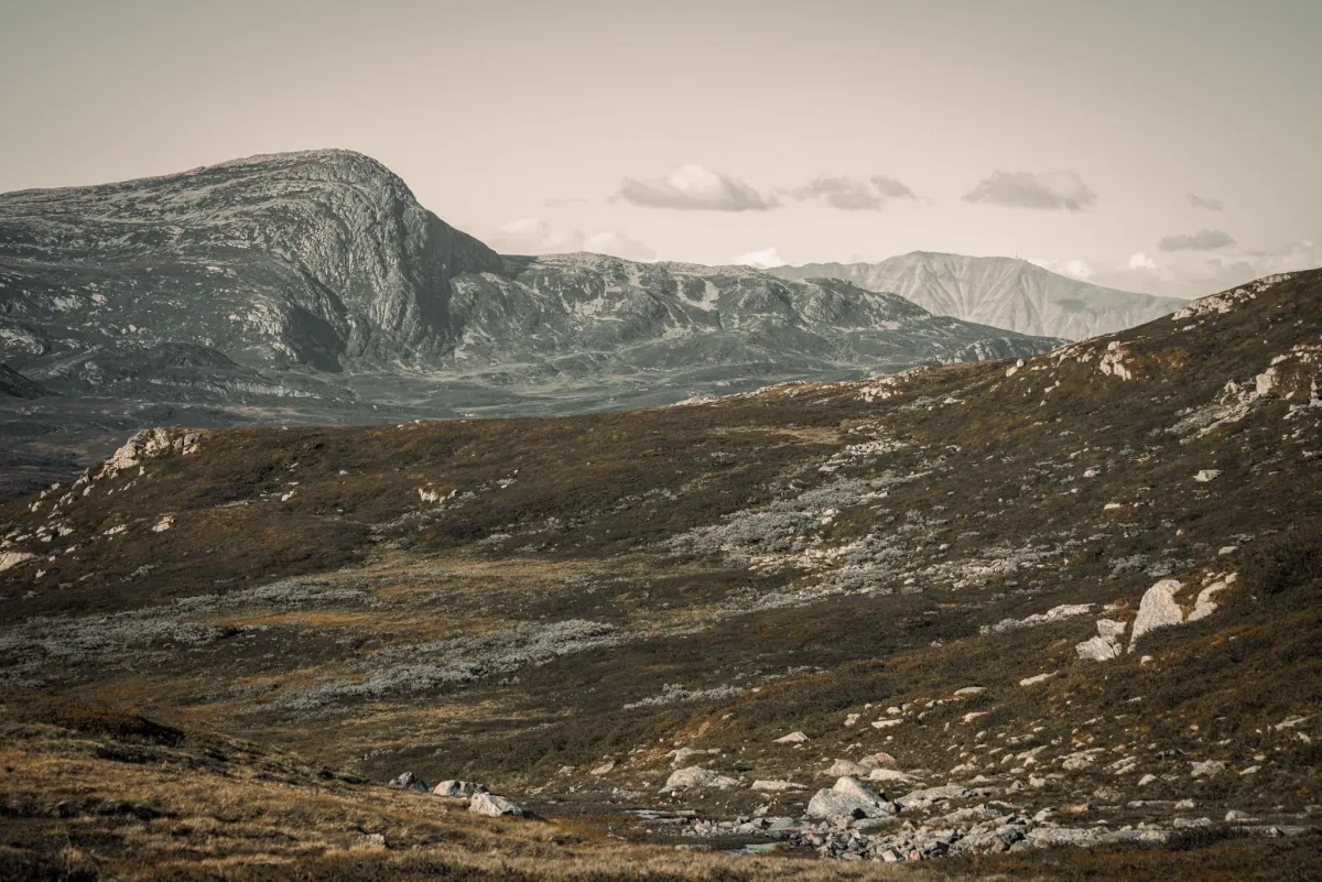 Vindeggen (1516 metres above sea level) and Gaustatoppen (1883 metres above sea level)